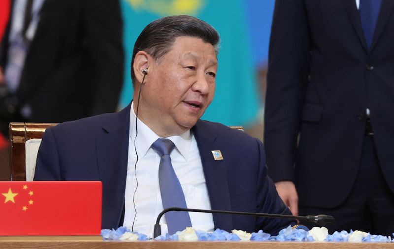 © Reuters. FILE PHOTO: China's President Xi Jinping attends Shanghai Cooperation Organization (SCO) summit in Astana, Kazakhstan July 4, 2024. Sputnik/Sergei Savostyanov/Pool via REUTERS/File Photo