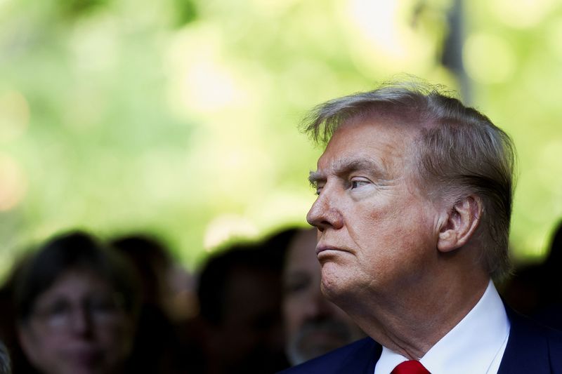 &copy; Reuters. Republican presidential nominee and former U.S. President Donald Trump attends a ceremony marking the 23rd anniversary of the September 11, 2001 attacks on the World Trade Center at the 9/11 Memorial and Museum in the Manhattan borough of New York City, U