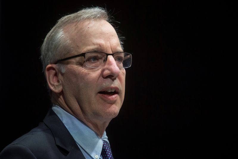 &copy; Reuters. FILE PHOTO: President of the Federal Reserve Bank of New York Bill Dudley speaks during the Bank of England Markets Forum 2018, at Bloomberg, in central London, Britain, May 24, 2018. Victoria Jones/Pool via REUTERS/File Photo