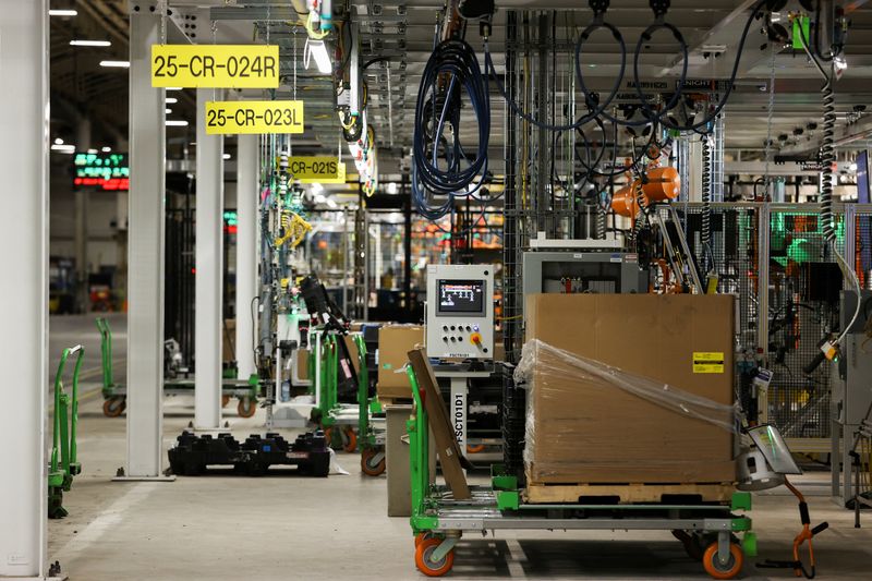 &copy; Reuters. FILE PHOTO: A general view of automaker General Motors (GM) Brightdrop unit's CAMI EV Assembly, Canada's first full-scale electric vehicle manufacturing plant, in Ingersoll, Ontario, Canada December 5, 2022.  REUTERS/Carlos Osorio/File photo