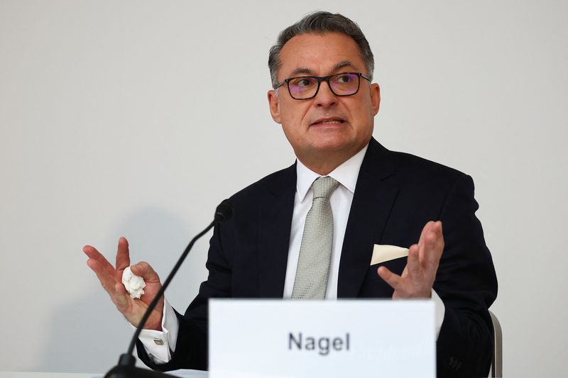 © Reuters. FILE PHOTO: Joachim Nagel, president of Germany's Federal Reserve Bundesbank addresses the media during the bank's annual press conference in Frankfurt, Germany, March 1, 2023. REUTERS/Kai Pfaffenbach/File Photo