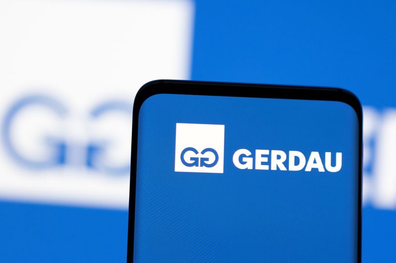 &copy; Reuters. Logo da Gerdau em foto de ilustraçãon03/05/2022 REUTERS/Dado Ruvic