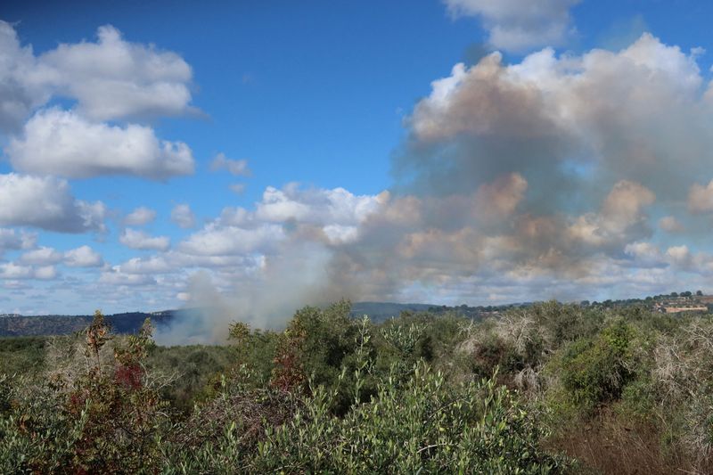 © Reuters. Smoke rises above the western Galilee, amid cross-border hostilities between Hezbollah and Israel, as seen from close to Nahariya in northern Israel, September 18, 2024. REUTERS/Avi Ohayon