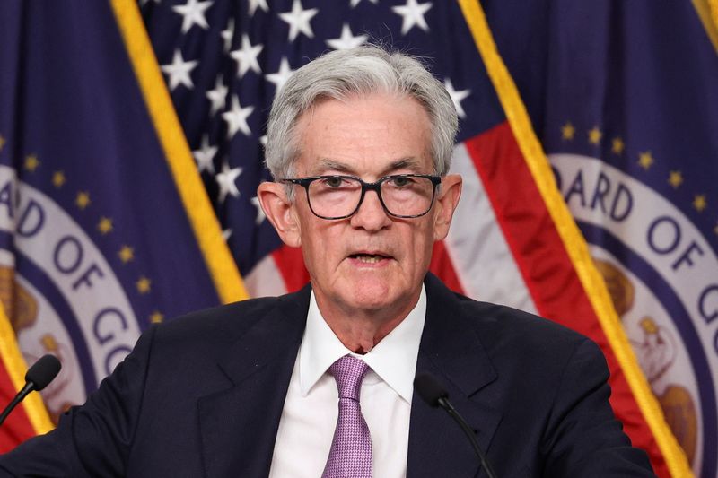 &copy; Reuters. Federal Reserve Board Chairman Jerome Powell holds a press conference following a two-day meeting of the Federal Open Market Committee on interest rate policy in Washington, U.S., September 18, 2024. REUTERS/Tom Brenner