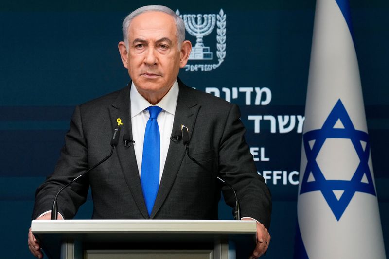 &copy; Reuters. Primeiro-ministro de Israel, Benjamin Netanyahu, durante entrevista coletiva em Jerusalémn02/09/2024 Ohad Zwigenberg/Pool via REUTERS