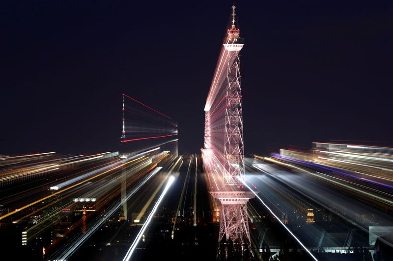 &copy; Reuters. FILE PHOTO: The city's skyline is pictured with the TV tower (Fernsehturm) and radio tower (Funkturm) during the evening in Berlin, Germany, August 19, 2019. Picture taken with slow shutter speed while zooming.  REUTERS/Fabrizio Bensch/File Photo