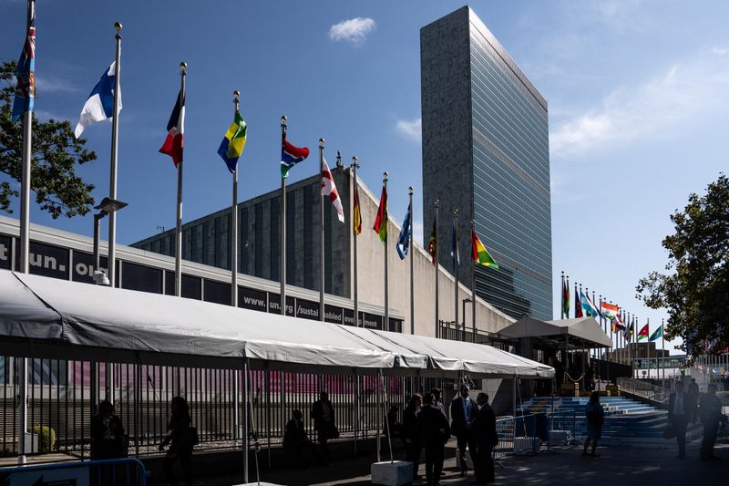 &copy; Reuters. The main entrance at United Nations headquarters in New York City, U.S., September 22, 2024. REUTERS/David Dee Delgado