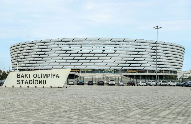 © Reuters. FILE PHOTO: A view shows the Baku Olympic Stadium, the venue for the United Nations Climate Change Conference COP29, in Baku, Azerbaijan September 19, 2024. REUTERS/Aziz Karimov/File Photo