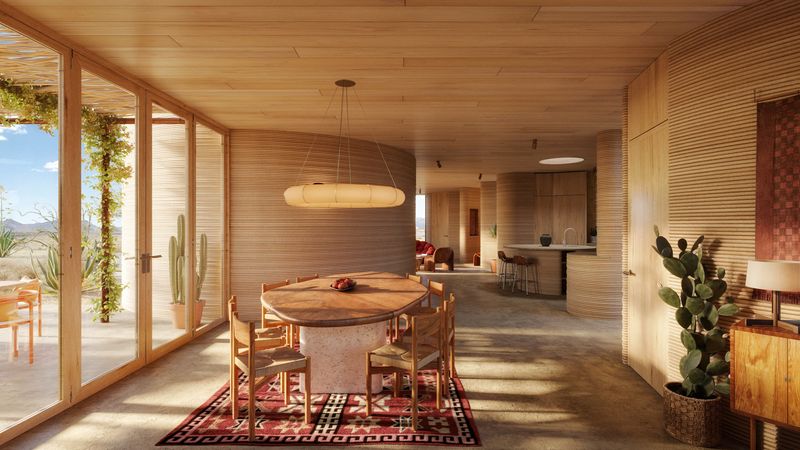 © Reuters. A rendering of a 3D-printed residence at El Cosmico hotel and campground in Marfa, Texas, U.S., in this undated handout image. ICON/Handout via REUTERS