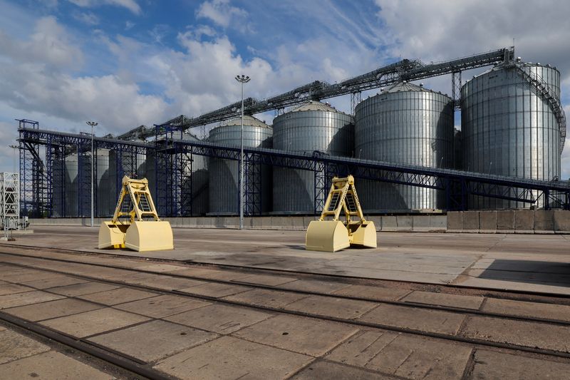 &copy; Reuters. FILE PHOTO: A view shows a grain terminal in the Baltic Sea port of Vysotsk in the Leningrad region, Russia August 21, 2024. REUTERS/Anton Vaganov/File photo