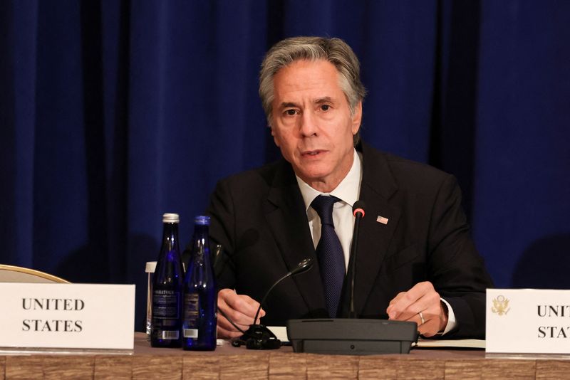 © Reuters. U.S. Secretary of State Antony Blinken speaks during a Multilateral Meeting on Building on Progress to Restore Security in Haiti in New York City, U.S., September 25, 2024. REUTERS/Caitlin Ochs/Pool/File Photo