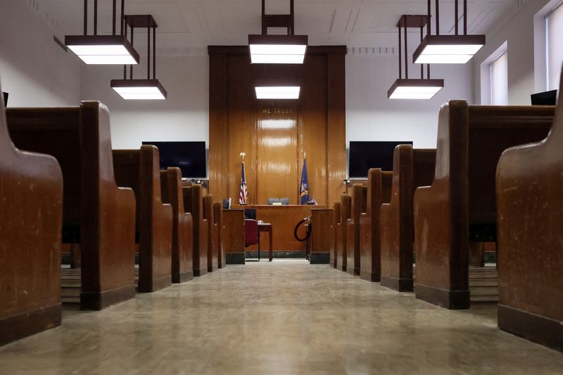 © Reuters. A view of a courtroom at Manhattan Criminal Court in New York City, U.S., March 12, 2024. REUTERS/Brendan McDermid/File Photo