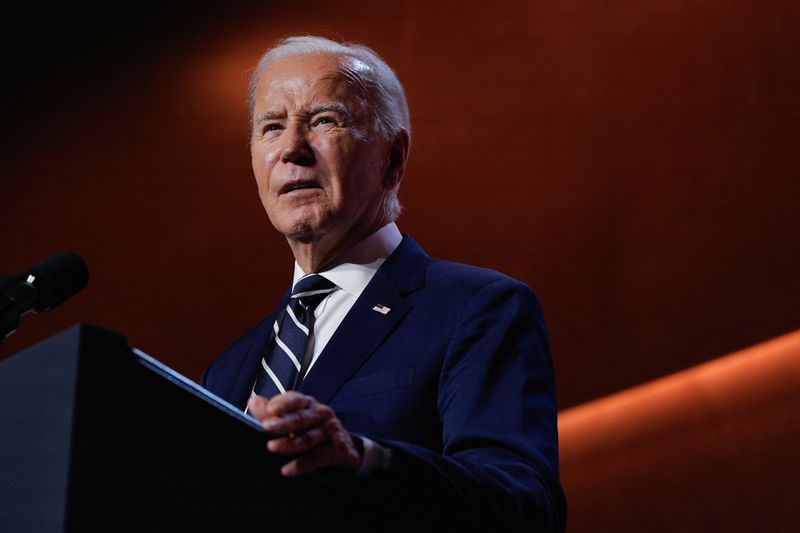 &copy; Reuters. U.S. President Joe Biden delivers remarks on climate at the Bloomberg Global Business Forum, on the sidelines of the 79th session of the United National General Assembly (UNGA) in New York City, U.S., September 24, 2024. REUTERS/Elizabeth Frantz/File Phot