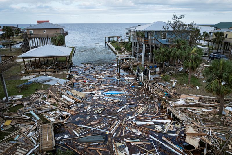 © Reuters. Horseshoe Beach, Florida, September 28, 2024.  REUTERS/Marco Bello