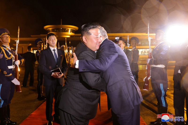 &copy; Reuters. FILE PHOTO: Kim Jong-un meets with Sergei Shoigu, September 14, 2024. KCNA via REUTERS/File Photo