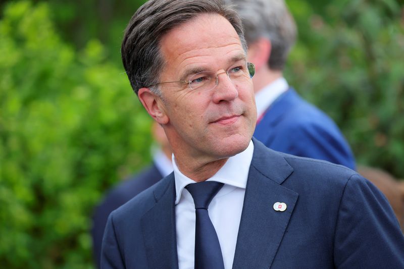 &copy; Reuters. Dutch Prime Minister Mark Rutte, on the day of the opening ceremony of the Summit on Peace in Ukraine at the Buergenstock Resort in Stansstad near Lucerne, Switzerland, June 15, 2024. REUTERS/Denis Balibouse/Pool/File Photo