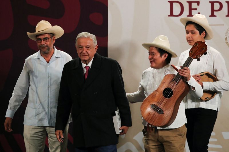 &copy; Reuters. Mexico's President Andres Manuel Lopez Obrador attends his last press conference, at the National Palace, in Mexico City, Mexico September 30, 2024. REUTERS/Henry Romero