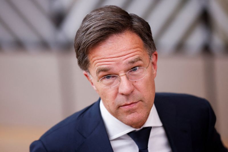 &copy; Reuters. FILE PHOTO: Dutch Prime Minister Mark Rutte attends a European Union leaders informal summit in Brussels, Belgium June 17, 2024. REUTERS/Johanna Geron/File Photo