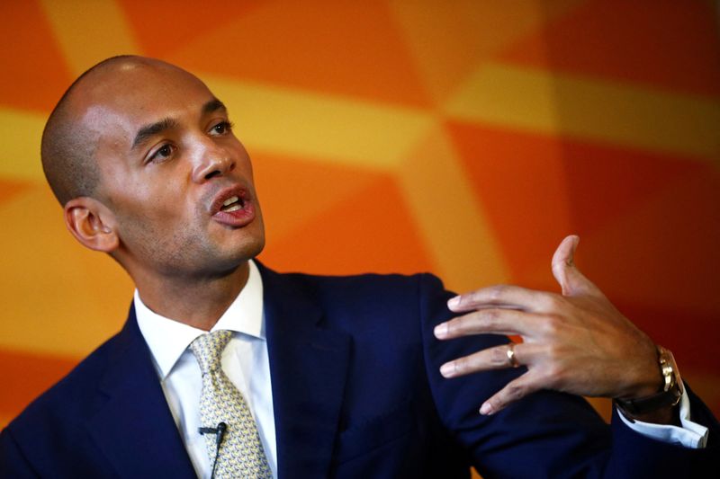 &copy; Reuters. FILE PHOTO: Chuka Umunna is pictured at a human-rights event in London, Britain, November 14, 2019. REUTERS/Hannah McKay/File Photo