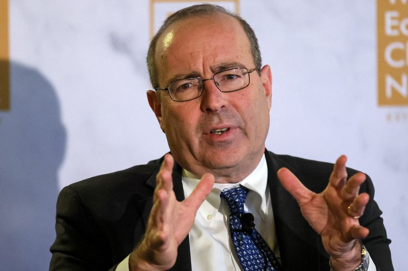 &copy; Reuters. FILE PHOTO: Richmond Federal Reserve Bank president Thomas Barkin speaks to the Economic Club of New York in New York City, U.S., February 8, 2024.  REUTERS/Brendan McDermid/File Photo