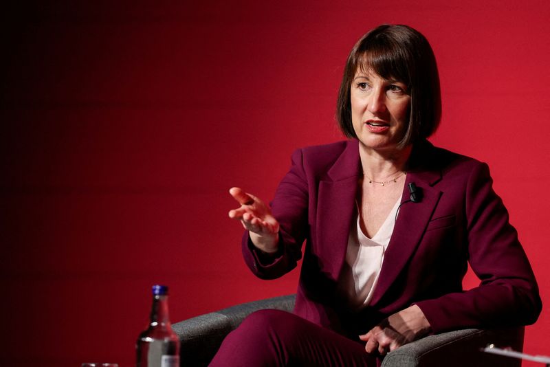 &copy; Reuters. FILE PHOTO: Britain's Chancellor of the Exchequer Rachel Reeves attends a conversation with U.K. CEO of GroupM Karen Blackett, at a fringe meeting during the Labour Party conference in Liverpool, Britain, September 23, 2024. REUTERS/Phil Noble/File Photo