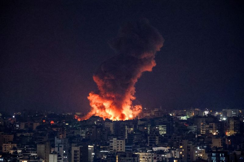 Israeli strikes batter Beirut in heaviest bombardment so far, witnesses say