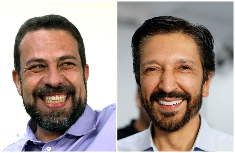 &copy; Reuters. Candidatos Guilherme Boulos e Ricardo Nunes, em combinação de fotosn06/10/2024nREUTERS/Maira Erlich, Jorge Silva