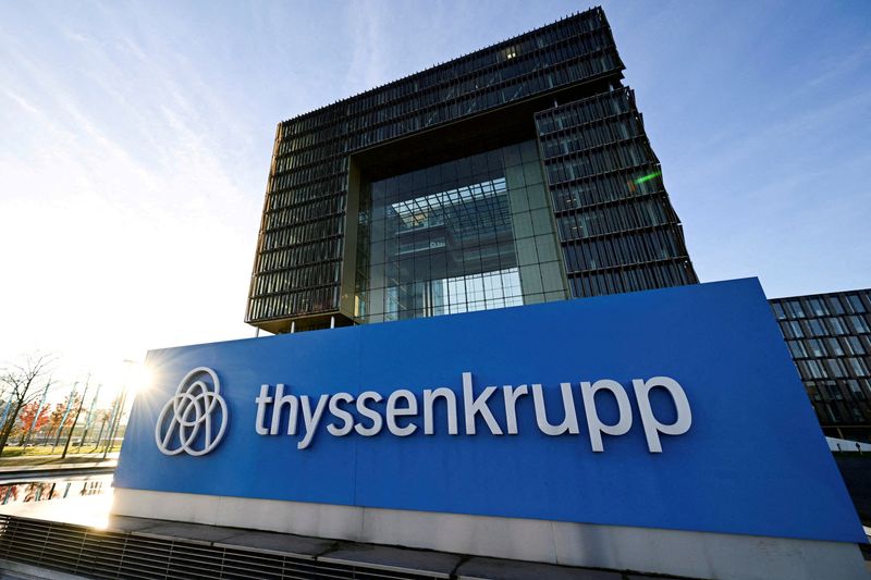 &copy; Reuters. FILE PHOTO: A view of Thyssenkrupp headquarters in Essen, Germany, November 22, 2023. REUTERS/Jana Rodenbusch//File Photo