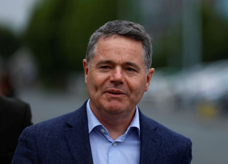 &copy; Reuters. FILE PHOTO: Minister for Public Expenditure Paschal Donohoe arrives at a European Parliament count centre, in Dublin, Ireland, June 9, 2024. REUTERS/Clodagh Kilcoyne/File Photo