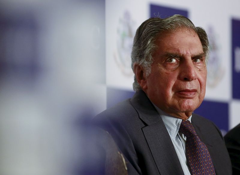 &copy; Reuters. FILE PHOTO: Tata Group Chairman Emeritus Ratan Tata attends a panel discussion during the annual general meeting of Indian Merchants' Chamber (IMC) in Mumbai, India, June 18, 2015. REUTERS/Danish Siddiqui/File Photo