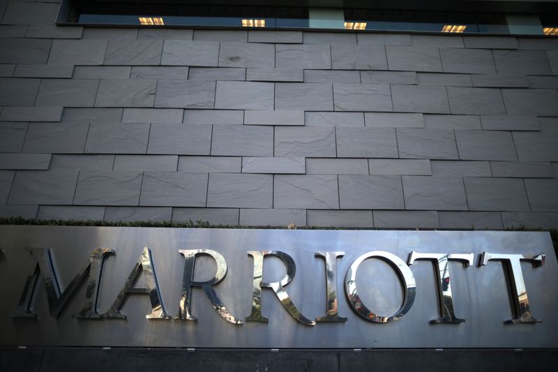 &copy; Reuters. FILE PHOTO: A JW Marriott hotel is seen in Los Angeles, California U.S. November 7, 2017. REUTERS/Lucy Nicholson/File Photo