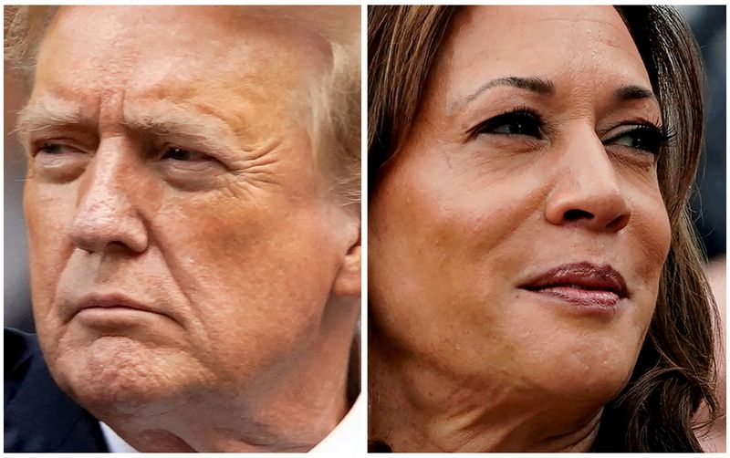 &copy; Reuters. Donald Trump e Kamala Harris n REUTERS/Eduardo Munoz, Nathan Howard