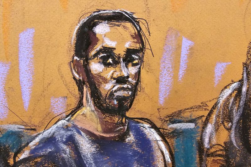 &copy; Reuters. FILE PHOTO: Sean "Diddy" Combs sits during a bail hearing in federal court in the Manhattan borough of New York City, U.S., September 18, 2024 in this courtroom sketch. REUTERS/Jane Rosenberg/File Photo