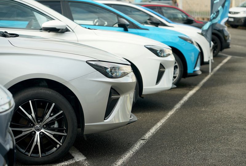 &copy; Reuters. MG vehicles are seen on display at the MG dealership in Cognac, France, October 9, 2024. REUTERS/Lucien Libert