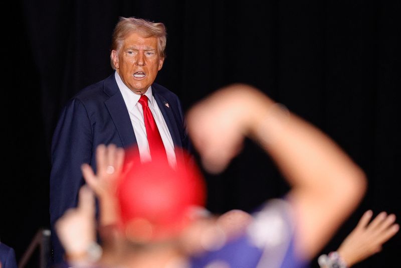 &copy; Reuters. Trump faz comício em Aurora, Coloradon11/10/2024nREUTERS/Isaiah J. Downing