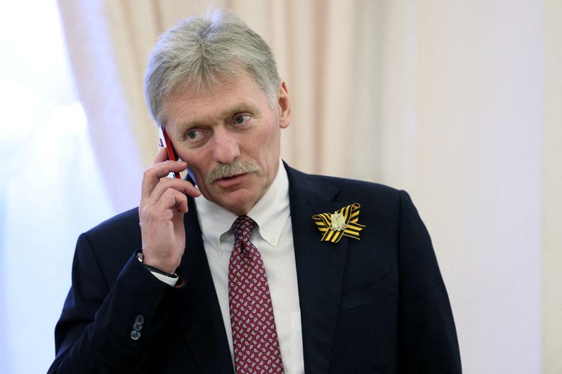 &copy; Reuters. FILE PHOTO: Kremlin spokesman Dmitry Peskov attends a meeting of Russia's President Vladimir Putin with Laos' President Thongloun Sisoulith in Moscow, Russia, May 9, 2024. Sputnik/Mikhail Metzel/Kremlin via REUTERS/File Photo