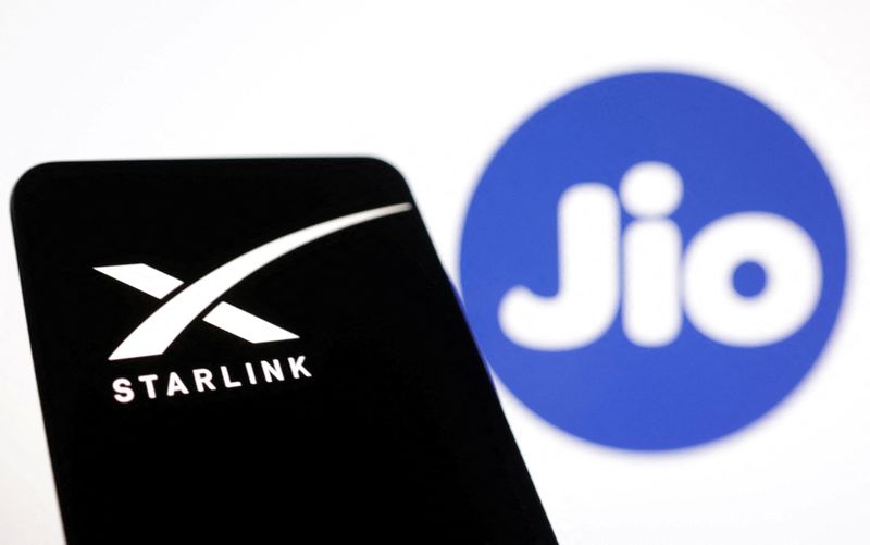 &copy; Reuters. FILE PHOTO: Jio logos are seen in this illustration taken, June 21, 2023. REUTERS/Dado Ruvic/Illustration/File Photo