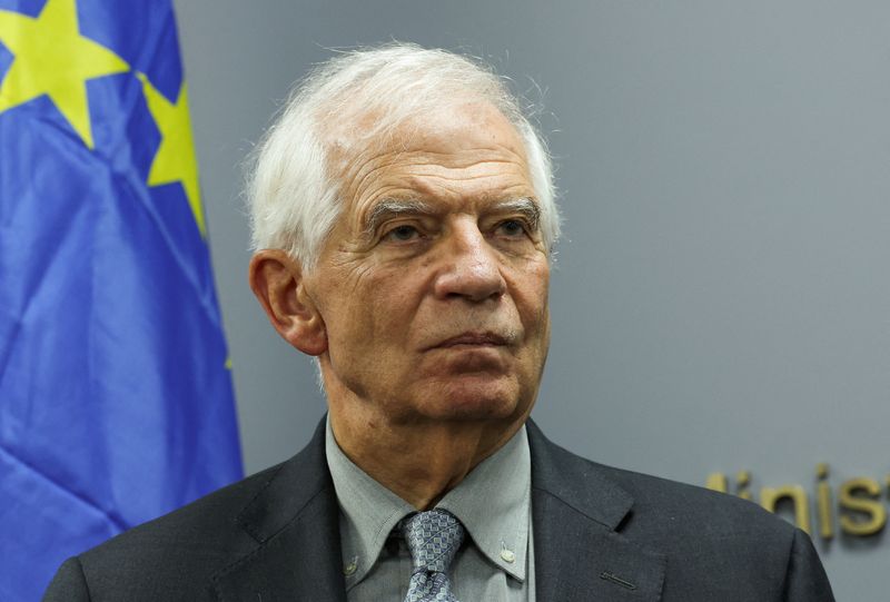 &copy; Reuters. Il capo della politica estera dell'Unione Europea Josep Borrell partecipa a una conferenza stampa presso il Ministero degli Affari Esteri a Beirut, in Libano, il 12 settembre 2024. Foto REUTERS/Mohamed Azakir