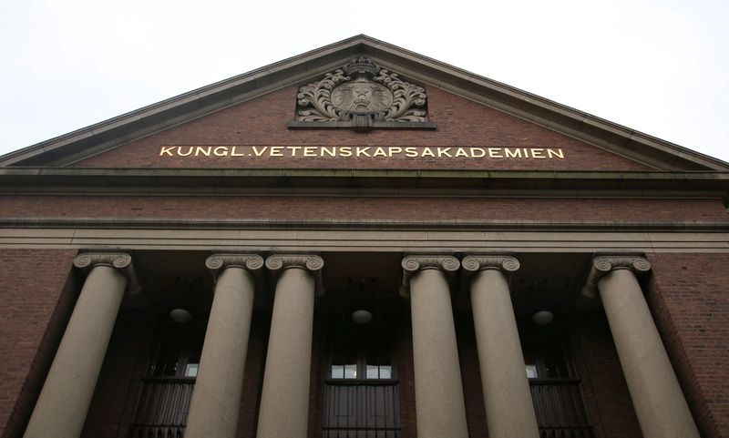 © Reuters. FILE PHOTO: A view of the exterior of the Royal Swedish Academy of Sciences ahead of the announcement of the Nobel Prize in Physics in Stockholm, Sweden, October 8, 2024. REUTERS/ Tom Little/File Photo