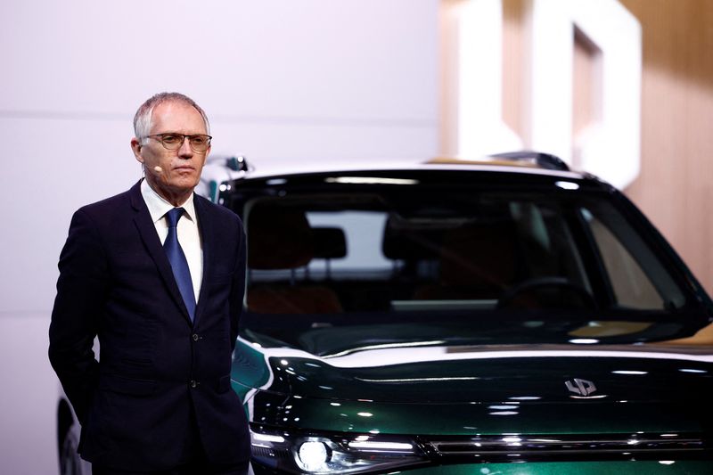 &copy; Reuters. Carlos Tavares, Chief Executive Officer of Stellantis, attends a Stellantis-Leapmotor press conference on media day at the 2024 Paris Auto Show in Paris, France, October 14, 2024. REUTERS/Benoit Tessier