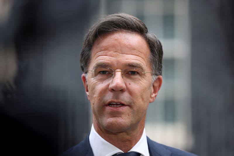 &copy; Reuters. NATO Secretary General Mark Rutte speaks to the media outside 10 Downing Street in London, Britain, October 10, 2024. REUTERS/Hollie Adams/File Photo