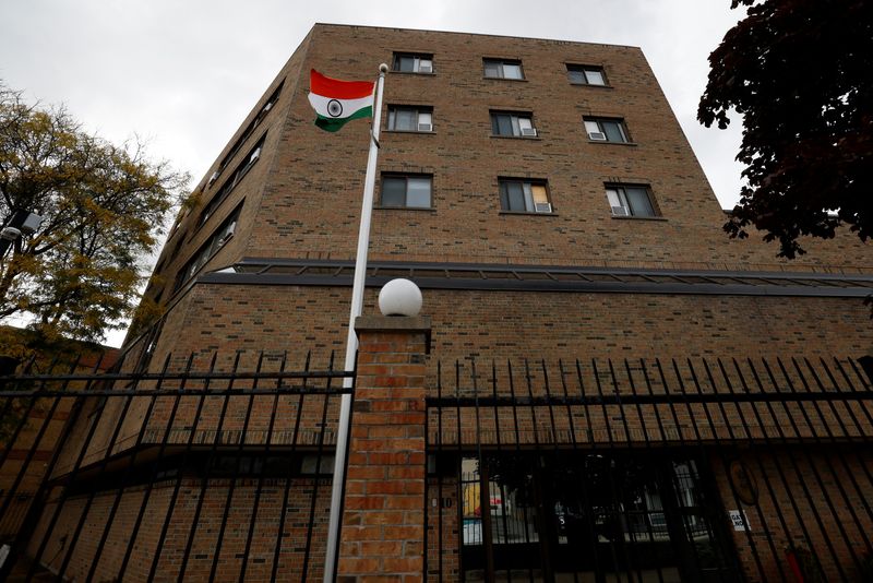 &copy; Reuters. Edifício do Alto Comissariado Indiano em Ottawa, Ontário, Canadán14/10/2024nREUTERS/Blair Gable