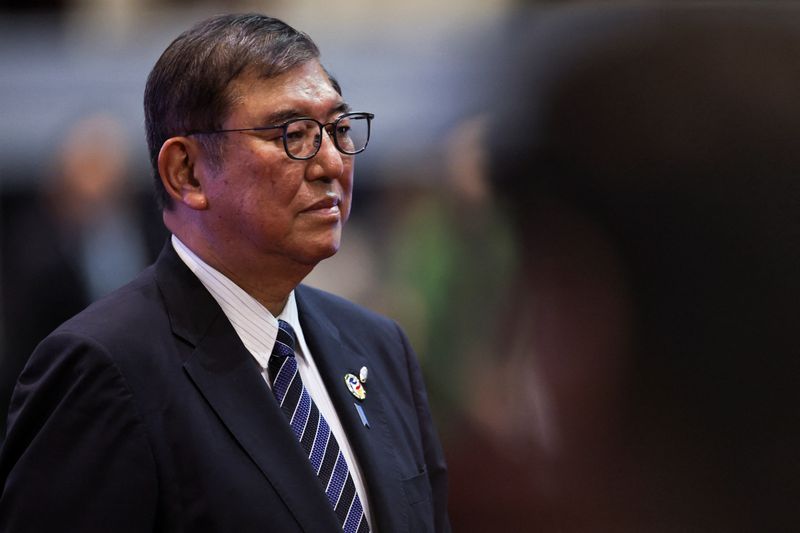 © Reuters. Japanese Prime Minister Shigeru Ishiba attends the 27th ASEAN Plus Three (APT) Summit, at the National Convention Centre, in Vientiane, Laos, October 10, 2024. REUTERS/Athit Perawongmetha/File Photo