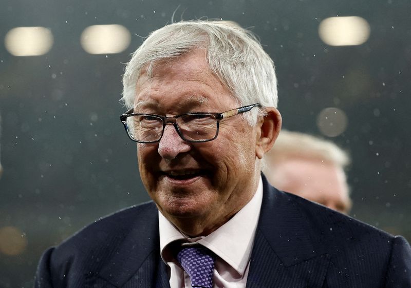 &copy; Reuters. Ex-técnico do Manchester United Alex Ferguson em Old Trafford antes de partida entre Manchester United e Twente pela Liga Europan25/09/2024 Action Images via Reuters/Jason Cairnduff