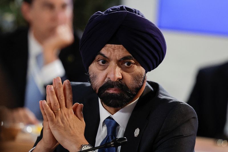 &copy; Reuters. FILE PHOTO: World Bank President Ajay Banga attends a Partnership for Global Infrastructure and Investment (PGII) event, on the first day of the G7 summit, in Savelletri, Italy, June 13, 2024. REUTERS/Louisa Gouliamaki/File Photo