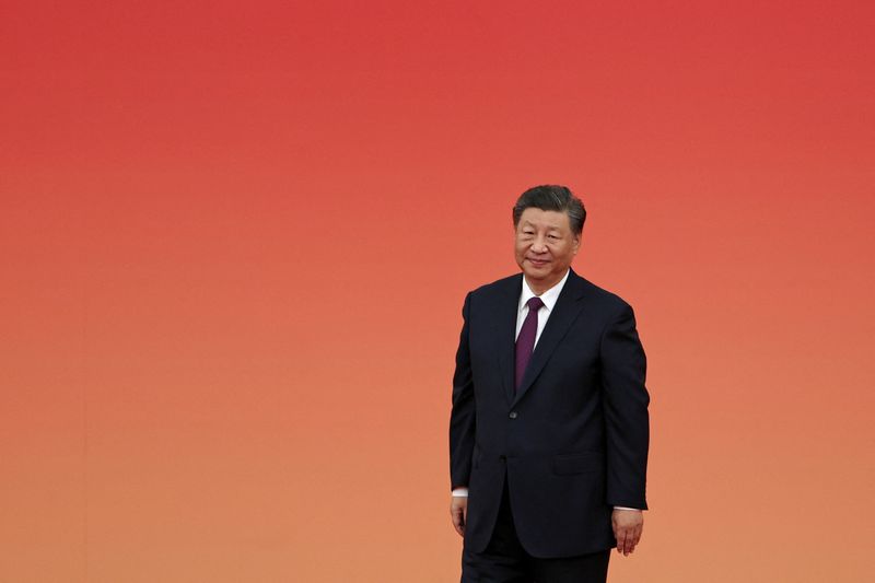 &copy; Reuters. FILE PHOTO: Chinese President Xi Jinping attends a presentation ceremony of national medals and honorary titles, at the Great Hall of the People ahead of the 75th founding anniversary of the People's Republic of China, in Beijing, China September 29, 2024