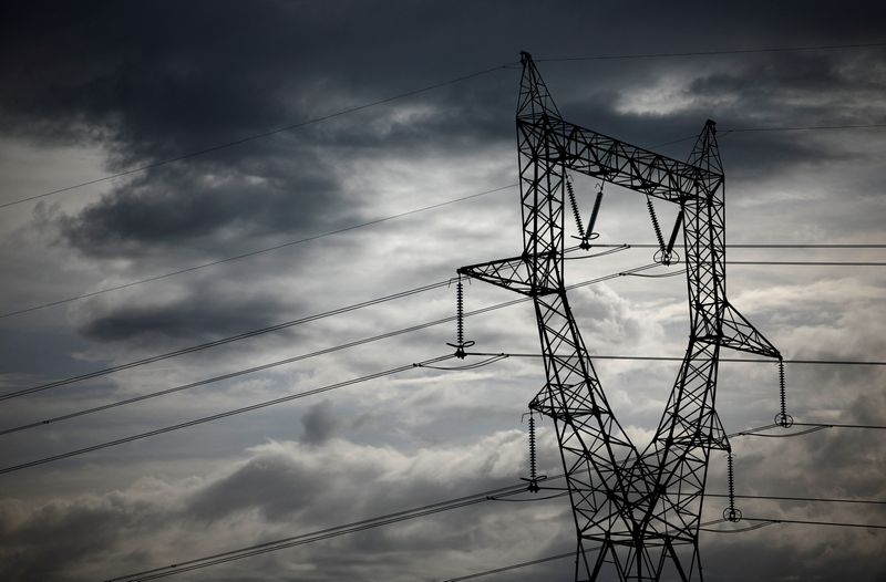 © Reuters. Linha de transmissão de energia de alta tensão