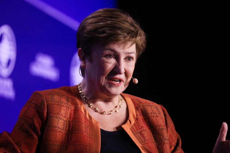 &copy; Reuters. Diretora-geral do FMI, Kristalina Georgieva, durante conferência em Beverly Hills, no Estado norte-americano da Califórnian06/05/2024 REUTERS/David Swanson