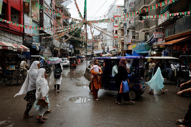 © Reuters. A view of Zakir Nagar, a Muslim neighbourhood in New Delhi, India, September 18, 2024. REUTERS/Anushree Fadnavis