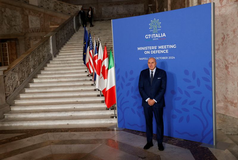 &copy; Reuters. Italy's Defence Minister Guido Crosetto attends the G7 Defence Ministers meeting in Naples, Italy October 19, 2024. REUTERS/Ciro De Luca